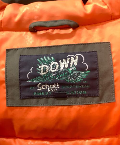Schott（ショット）Schott (ショット) 2TONE SNORKEL DOWN PARKA カーキ×ブラック サイズ:Sの古着・服飾アイテム