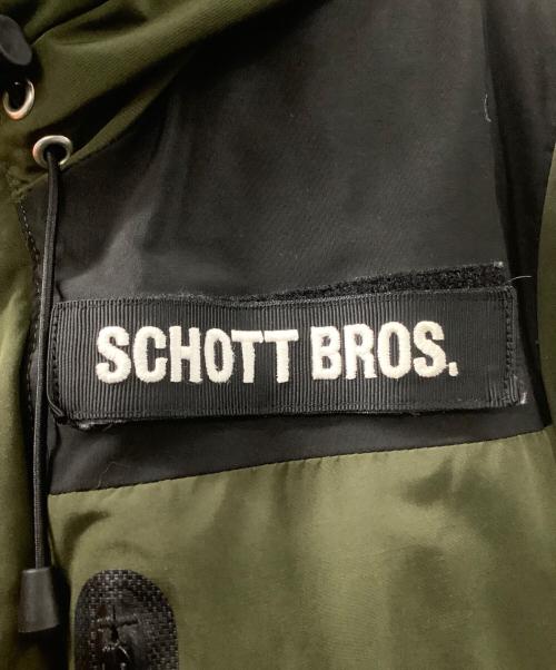Schott（ショット）Schott (ショット) 2TONE SNORKEL DOWN PARKA カーキ×ブラック サイズ:Sの古着・服飾アイテム