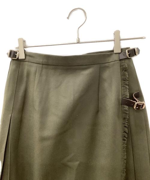 O'NEIL OF DUBLIN（オニールオブダブリン）O'NEIL OF DUBLIN (オニールオブダブリン) ラップスカート オリーブ サイズ:US8の古着・服飾アイテム