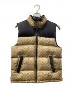 COACHコーチ）の古着「ダウンベスト」｜ベージュ×ブラック