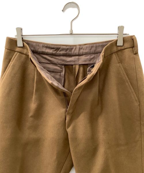KOLOR（カラー）KOLOR (カラー) ウールカシミヤメルトンクロップドパンツ ブラウン サイズ:2の古着・服飾アイテム