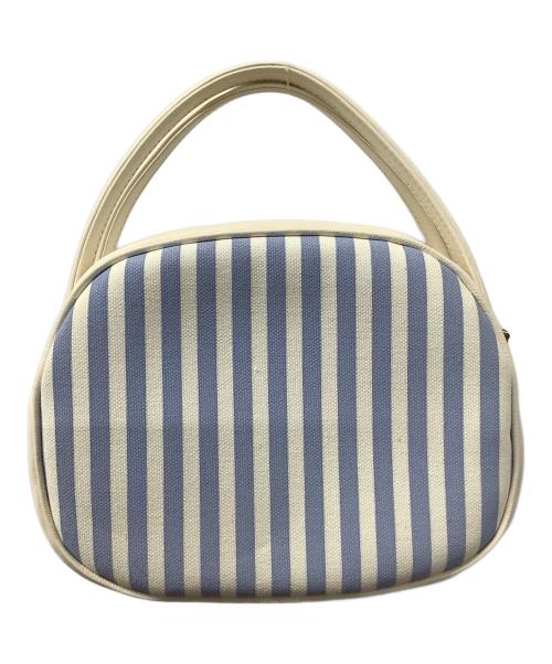 Roger Vivier（ロジェ ヴィヴィエ）Roger Vivier (ロジェ ヴィヴィエ) ヴィヴ レディバグ サマー ストライプ ストラス バックル バッグ ミニ ホワイト×スカイブルーの古着・服飾アイテム