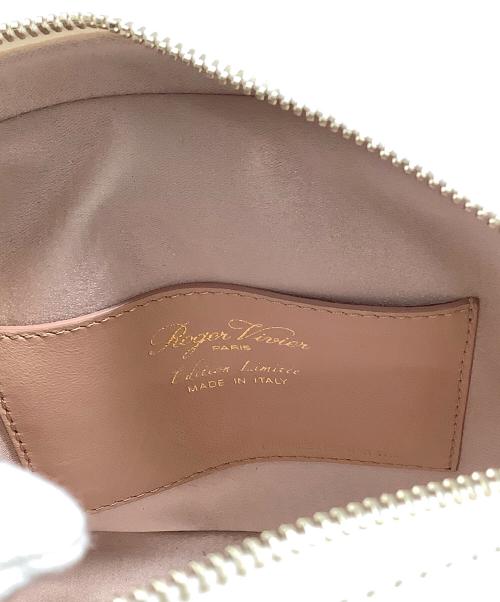 Roger Vivier（ロジェ ヴィヴィエ）Roger Vivier (ロジェ ヴィヴィエ) ヴィヴ レディバグ サマー ストライプ ストラス バックル バッグ ミニ ホワイト×スカイブルーの古着・服飾アイテム