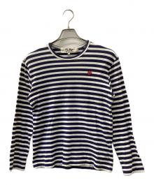 PLAY COMME des GARCONS（プレイコムデギャルソン）の古着「長袖カットソー」｜ネイビー×ホワイト