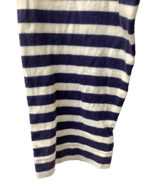 PLAY COMME des GARCONS（プレイコムデギャルソン）PLAY COMME des GARCONS (プレイコムデギャルソン) 長袖カットソー ネイビー×ホワイト サイズ:Mの古着・服飾アイテム