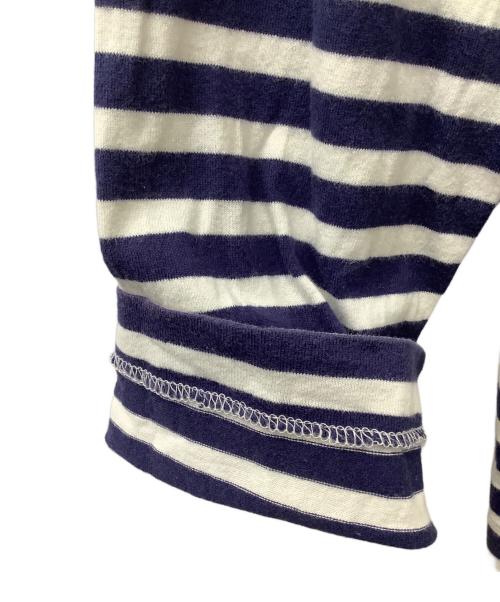 PLAY COMME des GARCONS（プレイコムデギャルソン）PLAY COMME des GARCONS (プレイコムデギャルソン) 長袖カットソー ネイビー×ホワイト サイズ:Mの古着・服飾アイテム