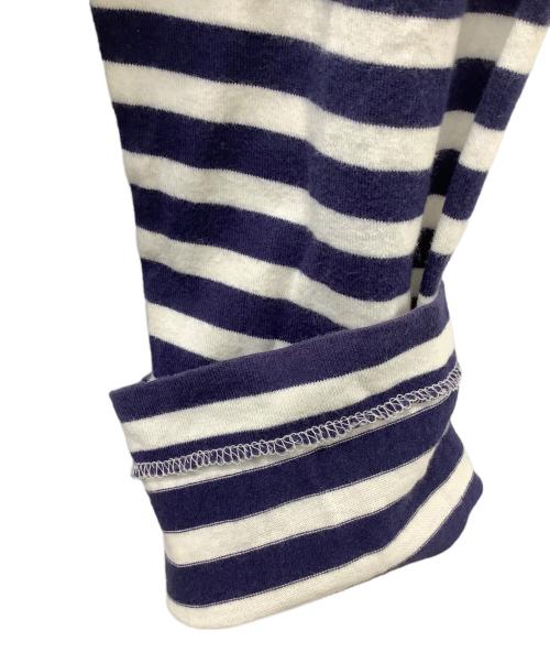 PLAY COMME des GARCONS（プレイコムデギャルソン）PLAY COMME des GARCONS (プレイコムデギャルソン) 長袖カットソー ネイビー×ホワイト サイズ:Mの古着・服飾アイテム