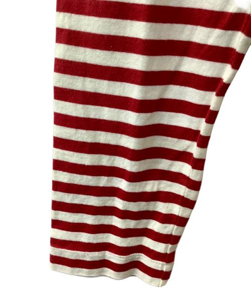 PLAY COMME des GARCONS（プレイコムデギャルソン）PLAY COMME des GARCONS (プレイコムデギャルソン) 長袖カットソー レッド×ホワイト サイズ:Mの古着・服飾アイテム