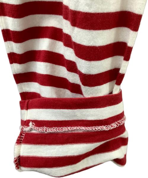 PLAY COMME des GARCONS（プレイコムデギャルソン）PLAY COMME des GARCONS (プレイコムデギャルソン) 長袖カットソー レッド×ホワイト サイズ:Mの古着・服飾アイテム