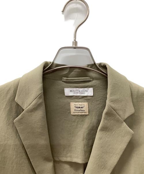 BEAUTY&YOUTH UNITED ARROWS（ビューティーアンドユースユナイテッドアローズ）BEAUTY&YOUTH UNITED ARROWS (ビューティーアンドユースユナイテッドアローズ) BY ”TORAY” DRAPE 	セットアップ カーキ サイズ:Lの古着・服飾アイテム