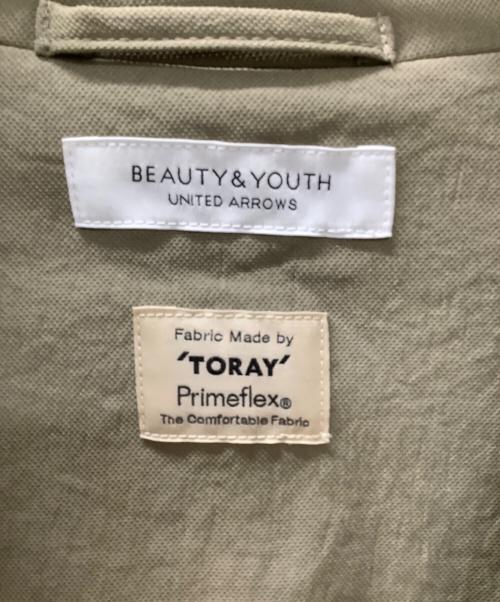 BEAUTY&YOUTH UNITED ARROWS（ビューティーアンドユースユナイテッドアローズ）BEAUTY&YOUTH UNITED ARROWS (ビューティーアンドユースユナイテッドアローズ) BY ”TORAY” DRAPE 	セットアップ カーキ サイズ:Lの古着・服飾アイテム