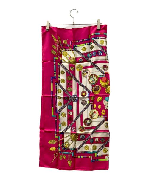 HERMES（エルメス）HERMES (エルメス) カレ90 Petite main ショッキングピンクの古着・服飾アイテム