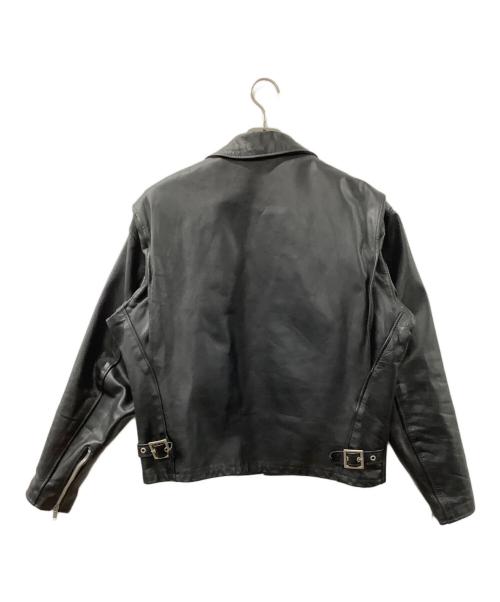 Schott（ショット）Schott (ショット) ライナー付きステアハイドレザーシングルライダースジャケット ブラック サイズ:42の古着・服飾アイテム