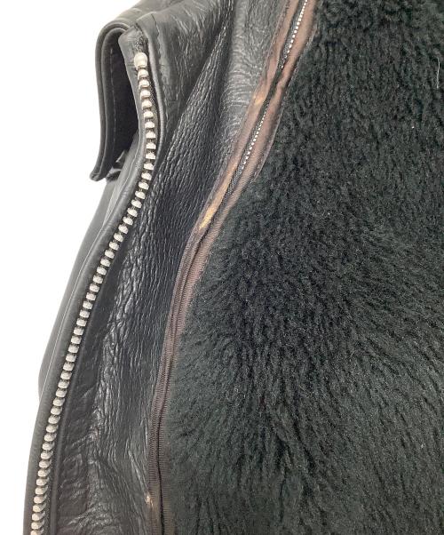 Schott（ショット）Schott (ショット) ライナー付きステアハイドレザーシングルライダースジャケット ブラック サイズ:42の古着・服飾アイテム