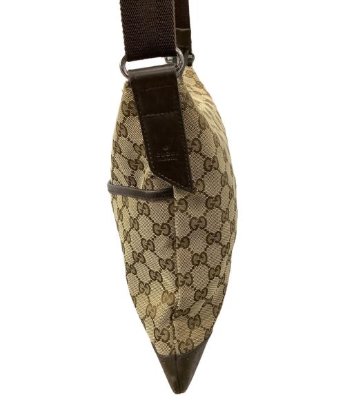 GUCCI（グッチ）GUCCI (グッチ) GGキャンバス 	ショルダーバッグ ブラウン×ベージュの古着・服飾アイテム
