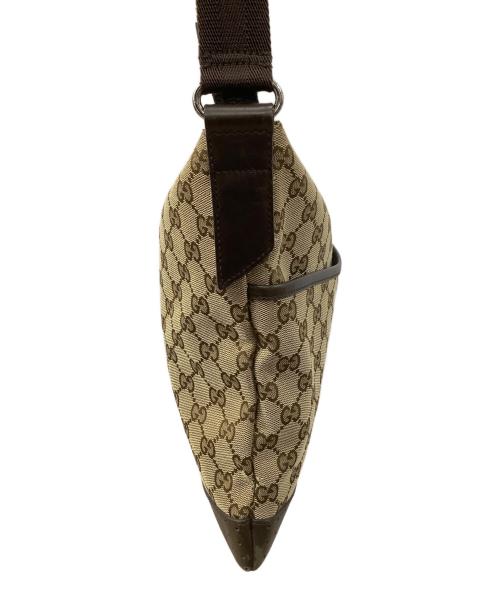 GUCCI（グッチ）GUCCI (グッチ) GGキャンバス 	ショルダーバッグ ブラウン×ベージュの古着・服飾アイテム