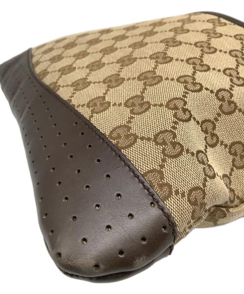 GUCCI（グッチ）GUCCI (グッチ) GGキャンバス 	ショルダーバッグ ブラウン×ベージュの古着・服飾アイテム