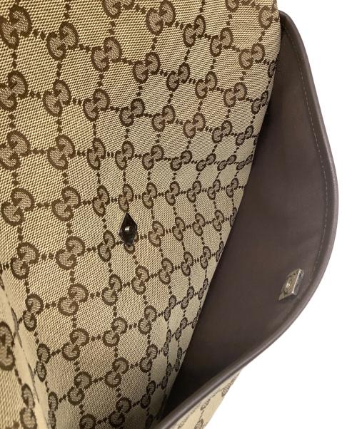 GUCCI（グッチ）GUCCI (グッチ) GGキャンバス 	ショルダーバッグ ブラウン×ベージュの古着・服飾アイテム