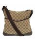 GUCCI（グッチ）の古着「GGキャンバス 	ショルダーバッグ」｜ブラウン×ベージュ