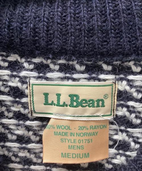 L.L.Bean（エルエルビーン）L.L.Bean (エルエルビーン) ノルディックセーター ネイビー×ホワイト サイズ:Mの古着・服飾アイテム