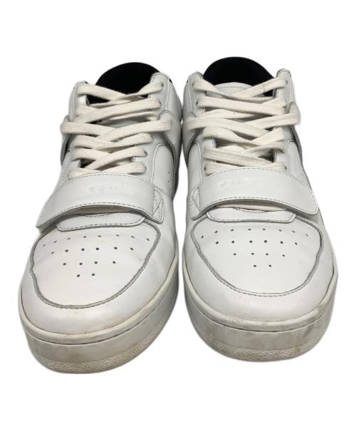 CELINE（セリーヌ）CELINE (セリーヌ) ベルクロストラップレザーミッドスニーカー ホワイト サイズ:40の古着・服飾アイテム