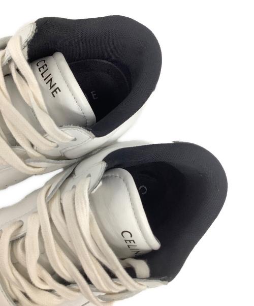 CELINE（セリーヌ）CELINE (セリーヌ) ベルクロストラップレザーミッドスニーカー ホワイト サイズ:40の古着・服飾アイテム