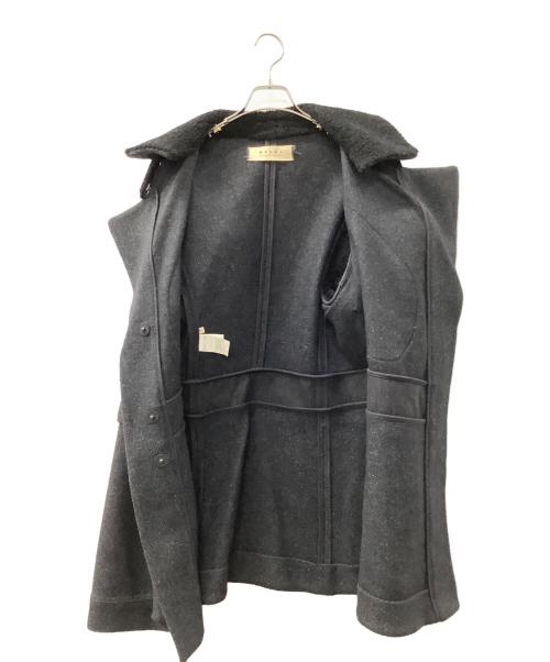 MARNI（マルニ）MARNI (マルニ) 襟ボアコート グレー サイズ:38の古着・服飾アイテム