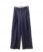 maison kitsuneメゾンキツネ）の古着「ツータックトラウザーズ」｜ネイビー
