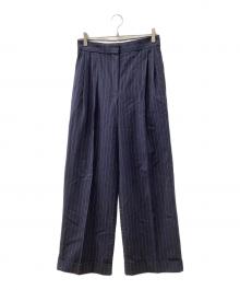 maison kitsune（メゾンキツネ）の古着「ツータックトラウザーズ」｜ネイビー