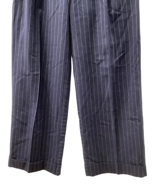 maison kitsune（メゾンキツネ）maison kitsune (メゾンキツネ) ツータックトラウザーズ ネイビー サイズ:36の古着・服飾アイテム