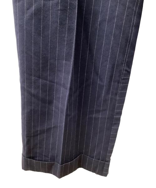 maison kitsune（メゾンキツネ）maison kitsune (メゾンキツネ) ツータックトラウザーズ ネイビー サイズ:36の古着・服飾アイテム