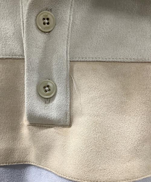 KITH（キス）KITH (キス) マイクロスエード タナー プルオーバー ベージュ×ブルー サイズ:Lの古着・服飾アイテム