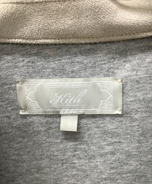 KITH（キス）KITH (キス) マイクロスエード タナー プルオーバー ベージュ×ブルー サイズ:Lの古着・服飾アイテム