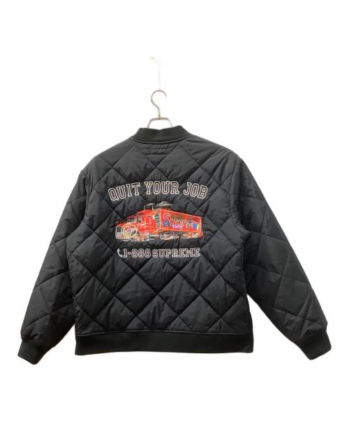 SUPREME（シュプリーム）SUPREME (シュプリーム) Quit Your Job Quilted Work Jacket ブラック サイズ:XLの古着・服飾アイテム