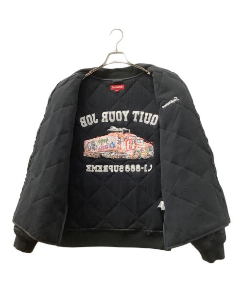 SUPREME（シュプリーム）SUPREME (シュプリーム) Quit Your Job Quilted Work Jacket ブラック サイズ:XLの古着・服飾アイテム