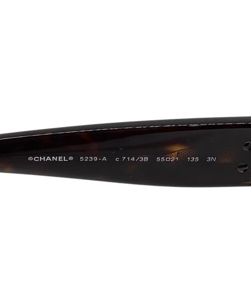 CHANEL（シャネル）CHANEL (シャネル) サングラス ブラウン サイズ:55□21の古着・服飾アイテム