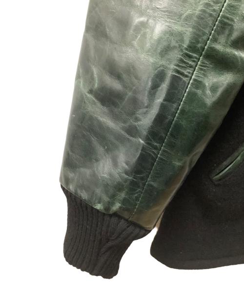 Schott（ショット）Schott (ショット) スタジャン ブラック×グリーン サイズ:Sの古着・服飾アイテム