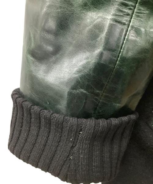 Schott（ショット）Schott (ショット) スタジャン ブラック×グリーン サイズ:Sの古着・服飾アイテム