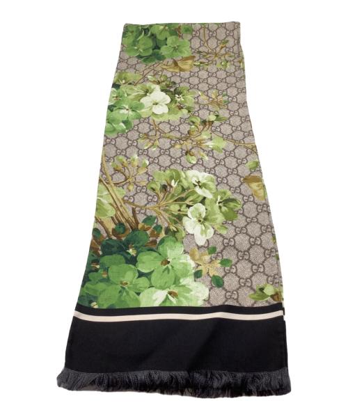 GUCCI（グッチ）GUCCI (グッチ) シルクスカーフ グレーの古着・服飾アイテム