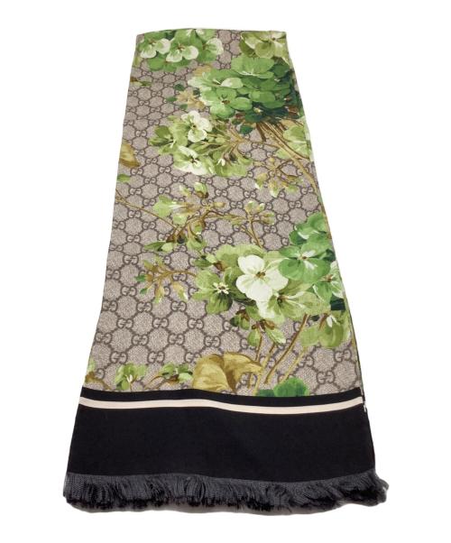 GUCCI（グッチ）GUCCI (グッチ) シルクスカーフ グレーの古着・服飾アイテム