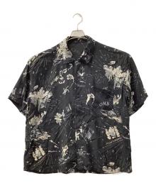 Porter Classic（ポータークラシック）の古着「半袖	アロハシャツ」｜ブラック