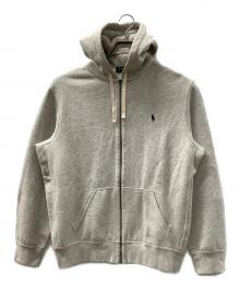 POLO RALPH LAUREN（ポロ・ラルフローレン）の古着「ジップパーカー」｜ライトグレー
