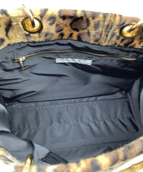 L'appartement（アパルトモン）L'appartement (アパルトモン) Leopard Bamboo Bag ブラウン×ベージュの古着・服飾アイテム