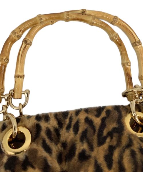 L'appartement（アパルトモン）L'appartement (アパルトモン) Leopard Bamboo Bag ブラウン×ベージュの古着・服飾アイテム