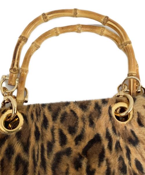 L'appartement（アパルトモン）L'appartement (アパルトモン) Leopard Bamboo Bag ブラウン×ベージュの古着・服飾アイテム
