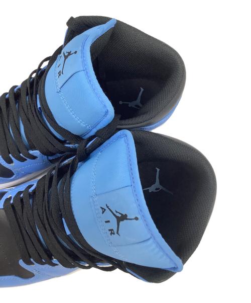 NIKE（ナイキ）NIKE (ナイキ) Air Jordan 1 Mid（エアジョーダン1） ブルー×ブラック サイズ:US9.5の古着・服飾アイテム