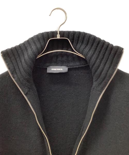 DIESEL（ディーゼル）DIESEL (ディーゼル) 厚手カーディガン ブラック サイズ:XXSの古着・服飾アイテム