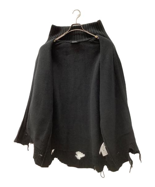 DIESEL（ディーゼル）DIESEL (ディーゼル) 厚手カーディガン ブラック サイズ:XXSの古着・服飾アイテム