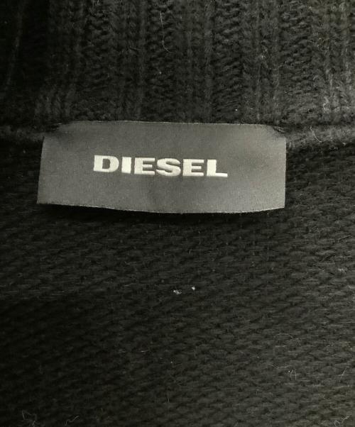 DIESEL（ディーゼル）DIESEL (ディーゼル) 厚手カーディガン ブラック サイズ:XXSの古着・服飾アイテム