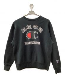 Champion×THE BLACK EYE PATCH（チャンピオン×ブラックアイパッチ）の古着「スウェット」｜ブラック